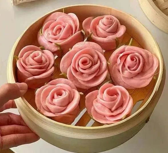 玫瑰花馒头---送给心爱的人一个惊喜和浪漫！